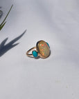 Opal & Turquoise 18K Gold Ring