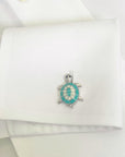 Turtle Silver 925 Men Cufflinks