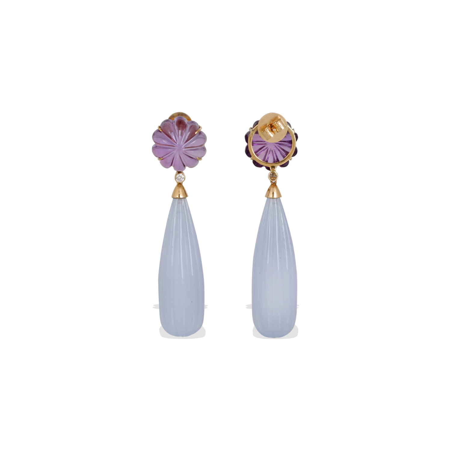 Noe Amethyst & Chalcedony Earrings