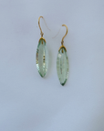 Green Amethyst 18K Gold Earrings
