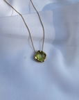 Lemon Quartz 18K Gold Pendant Necklace
