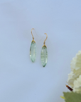 Green Amethyst 18K Gold Earrings