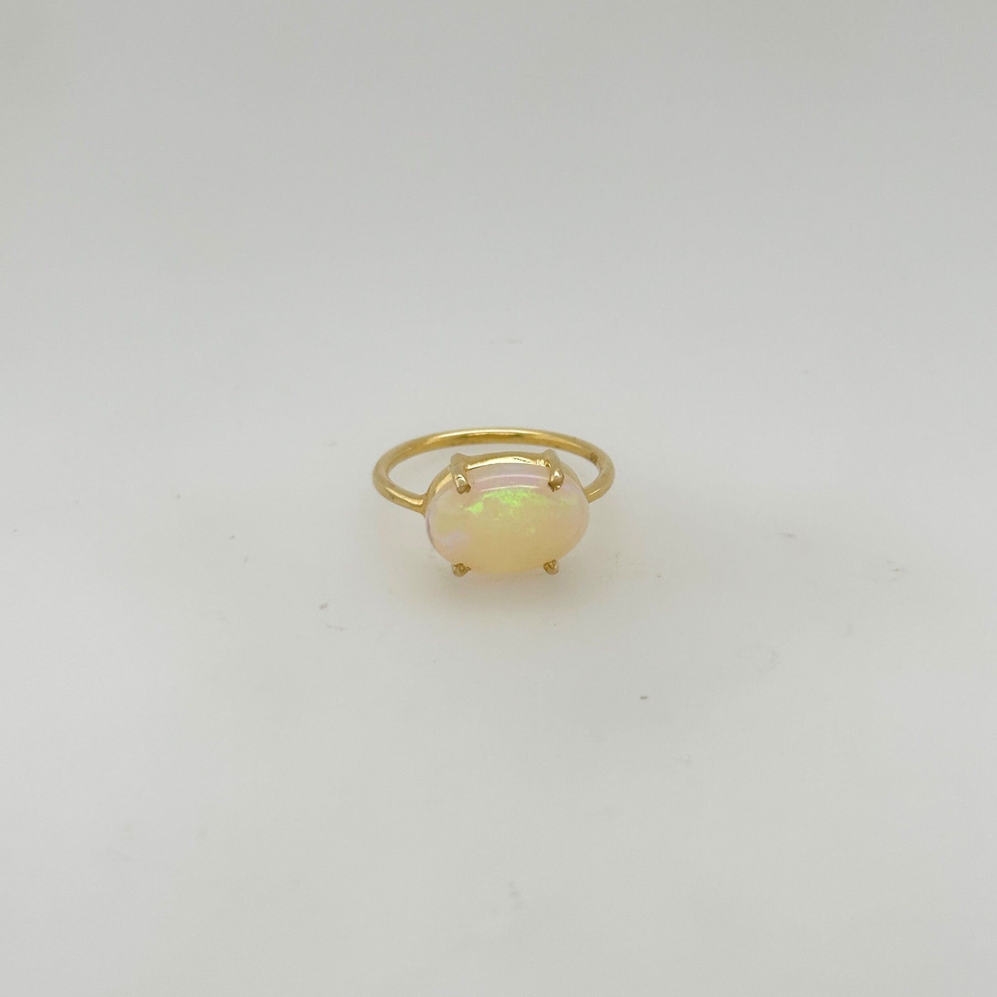Elara Opal Gold Plated Silver Ring