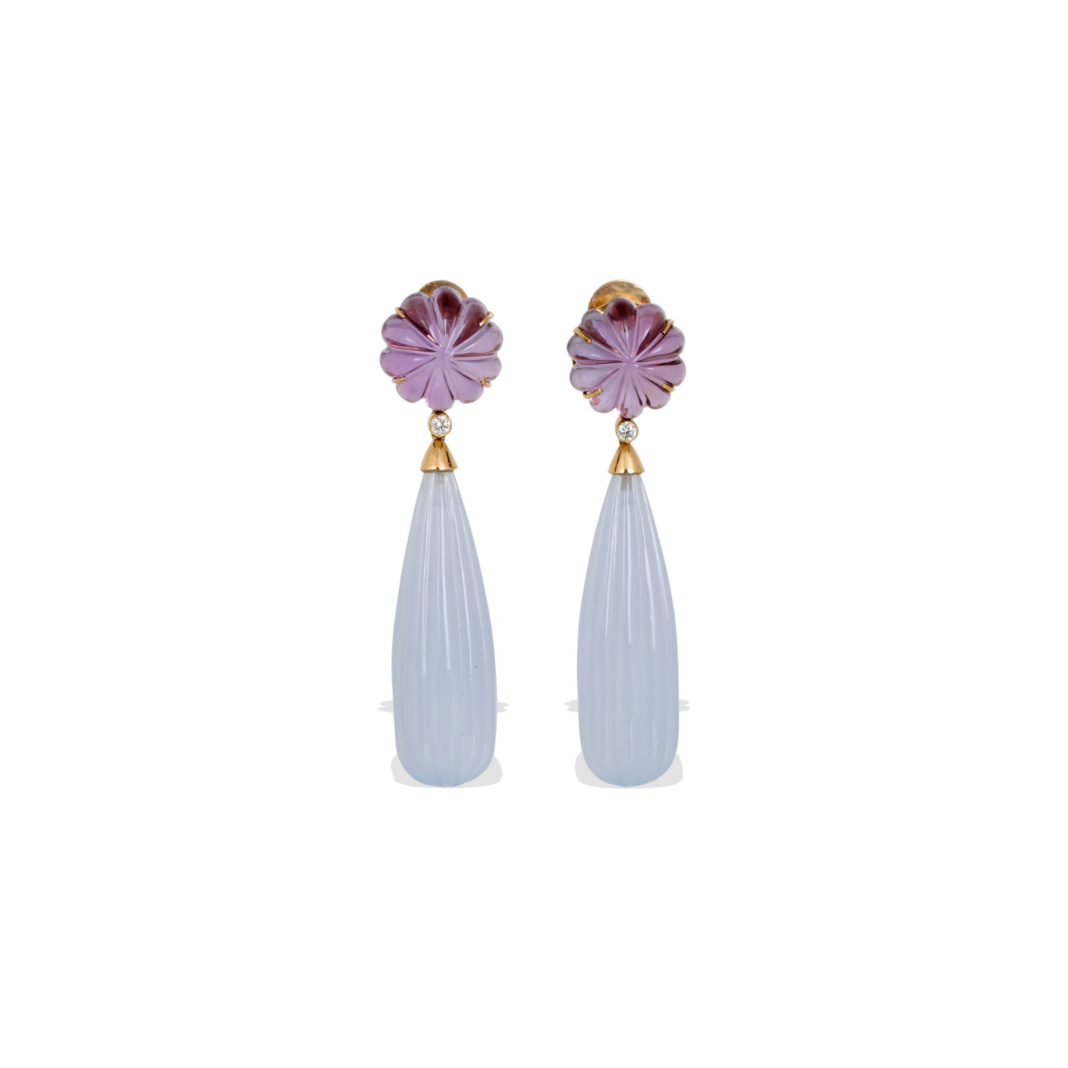 Noe Amethyst & Chalcedony Earrings
