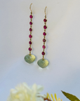 Green Amethyst & Tourmaline 18K Gold Earrings