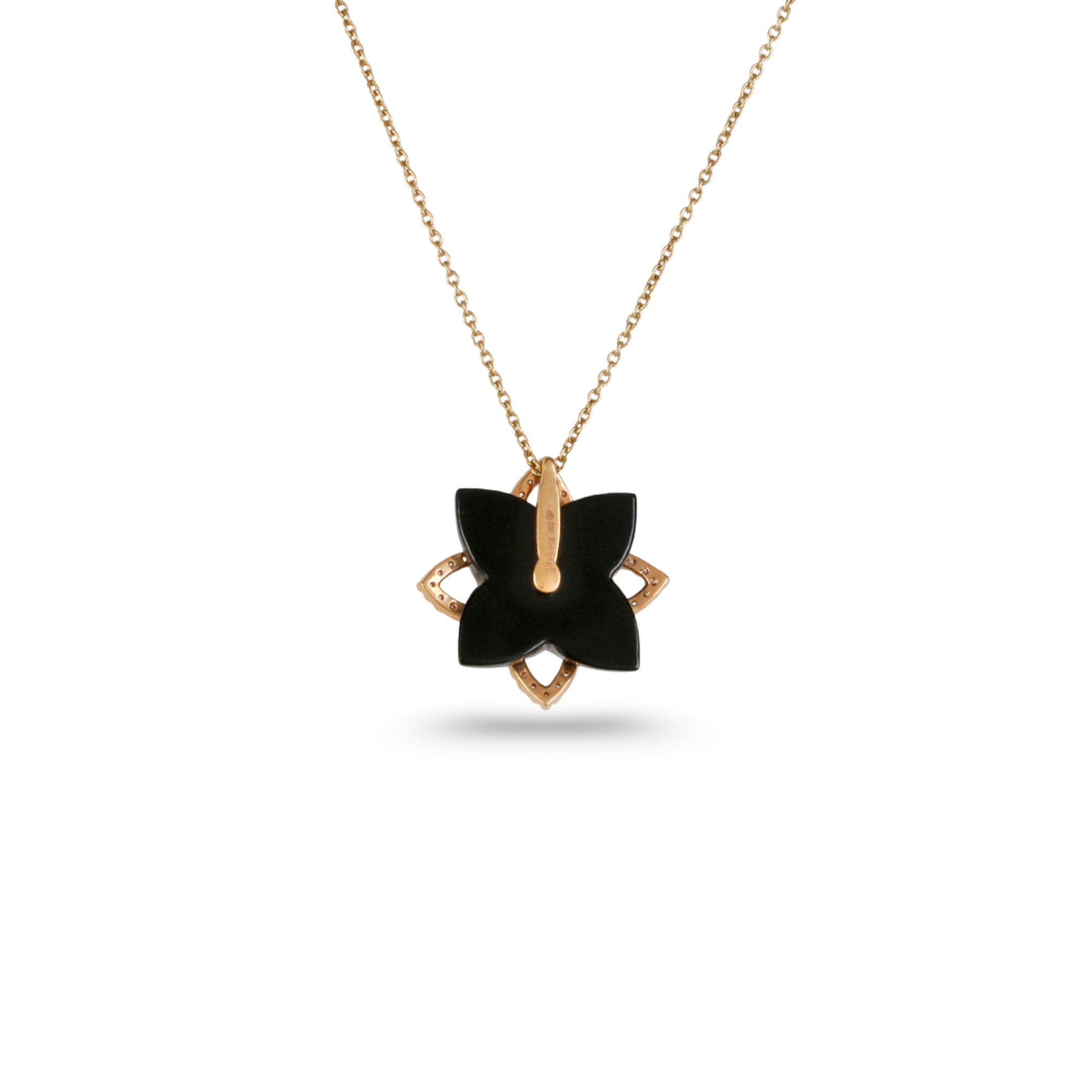 Black Onyx & Diamond 18K Gold Pendant