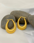 Saul Gold Plated Silver 925 Hoop Earrings