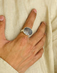 Brooks Sapphire Men's Silver 925 Ring