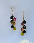 Tourmaline Colorstone 18K Gold Earrings