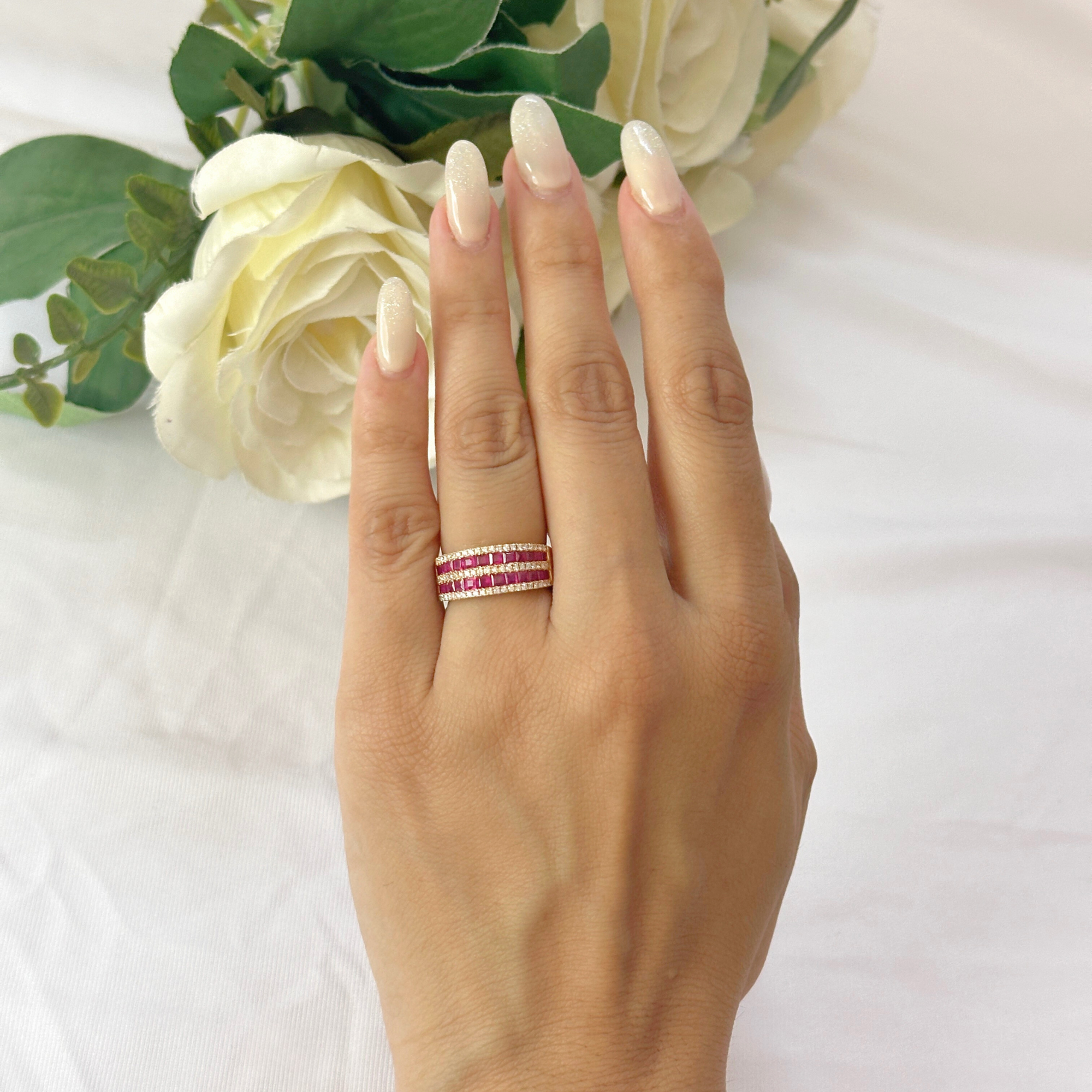 Bardot Ruby & Diamond Statement Ring