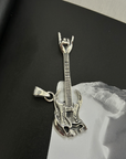 Skull Guitar Silver 925 Men's Pendant
