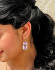 Elyanna Amethyst 18K Gold Plated Silver 925 Love Earrings