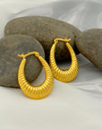 Saul Gold Plated Silver 925 Hoop Earrings