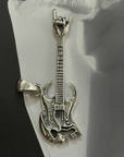 Skull Guitar Silver 925 Men's Pendant