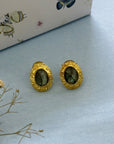 Margo Labradorite 18k Gold Plated Silver 925 Stud Earrings
