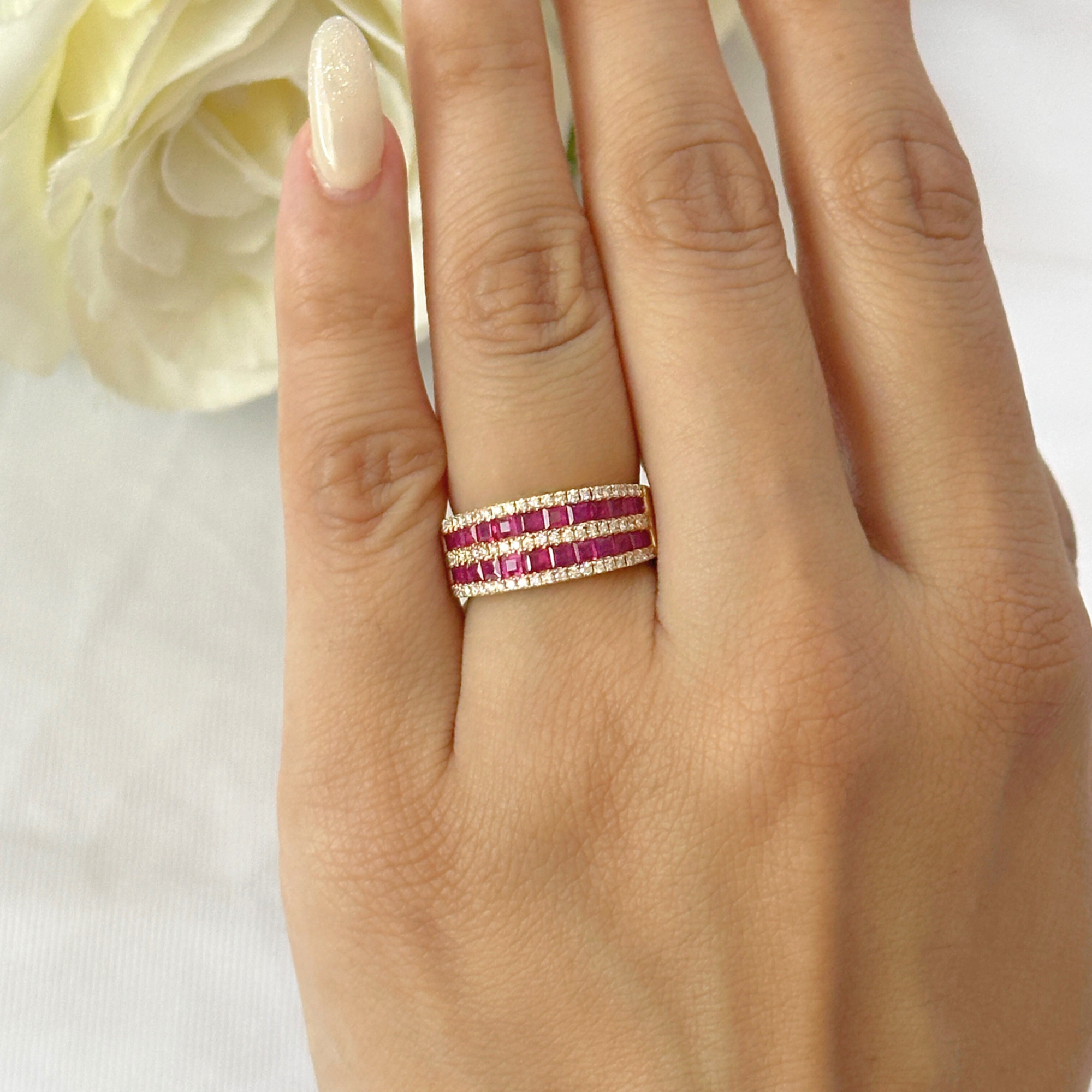 Bardot Ruby & Diamond Statement Ring