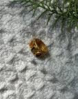 Tourmaline Three Stone 18k Gold Plated Silver 925 Ring