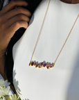 Amina Amethyst 18K Gold Plated Silver 925 Necklace
