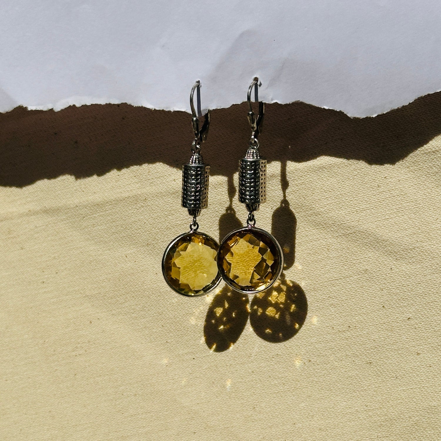 Jaxon Citrine 925 Silver Earrings