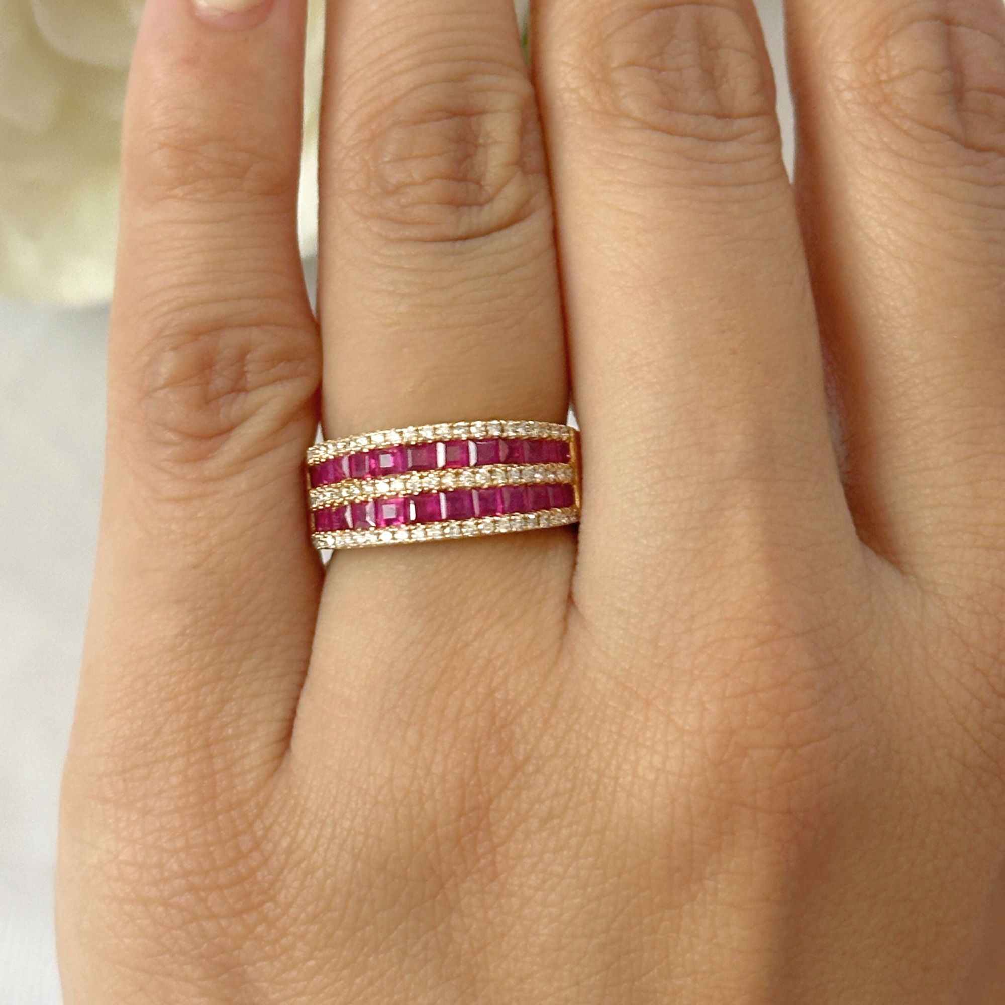 Bardot Ruby & Diamond Statement Ring