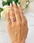 Grass Seed Ruby & Diamond Ring