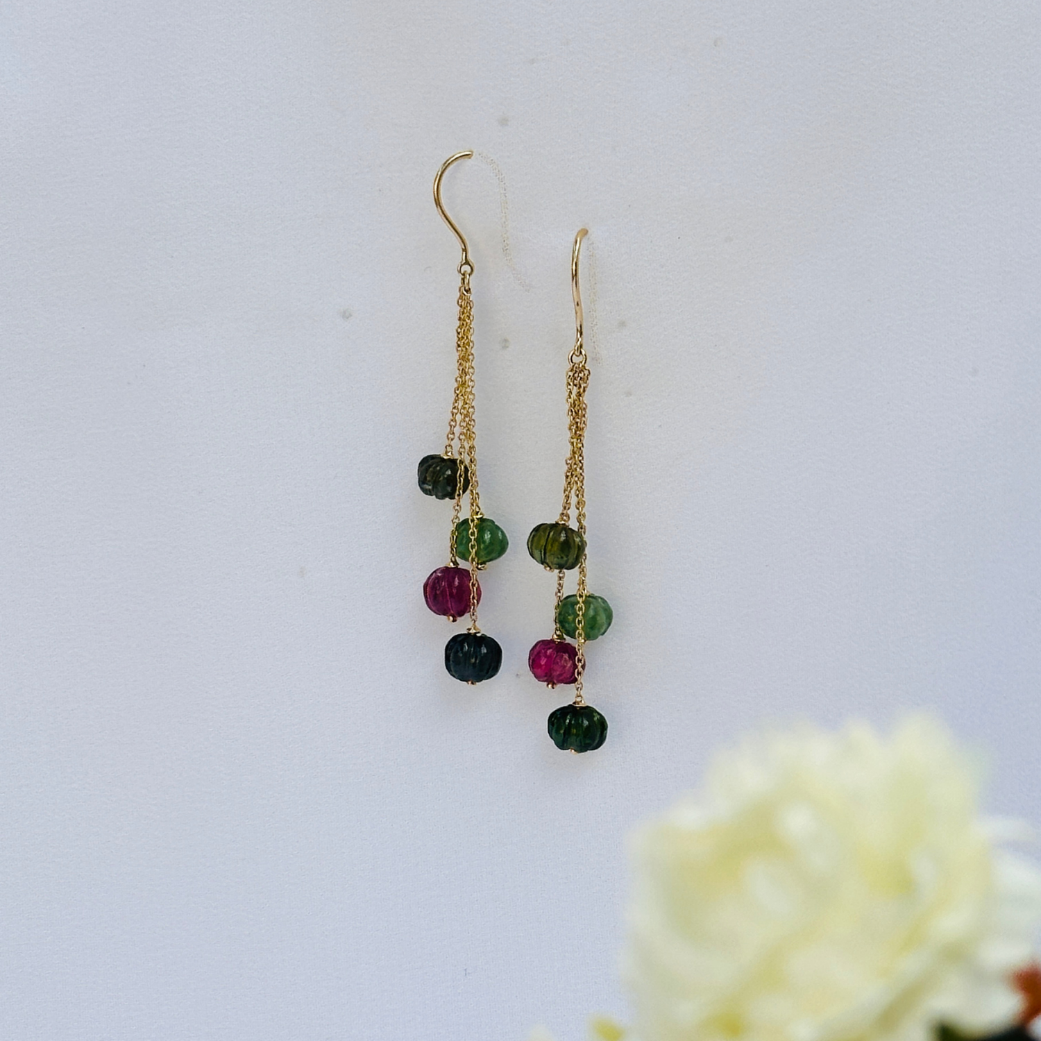 Tourmaline 18K Gold Earrings