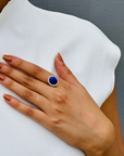 Lapis Lazuli 18K Gold Ring with Diamonds