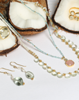 Shriyle Colorstone Gold Plated Silver 925 Necklace