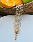 Beady Gemstone 18k Gold Plated Silver 925 Bracelet