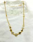 Koov 18K Gold Plated Silver 925 Polki Diamond Necklace