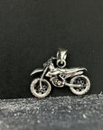 Motorcycle Silver 925 Men's Pendant