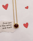 Little Garnet and Silver 925 Pendant Necklace