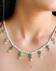 Oyel Colorstone 18K Gold Plated Silver 925 Necklace