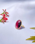 Garnet 18K Gold Ring
