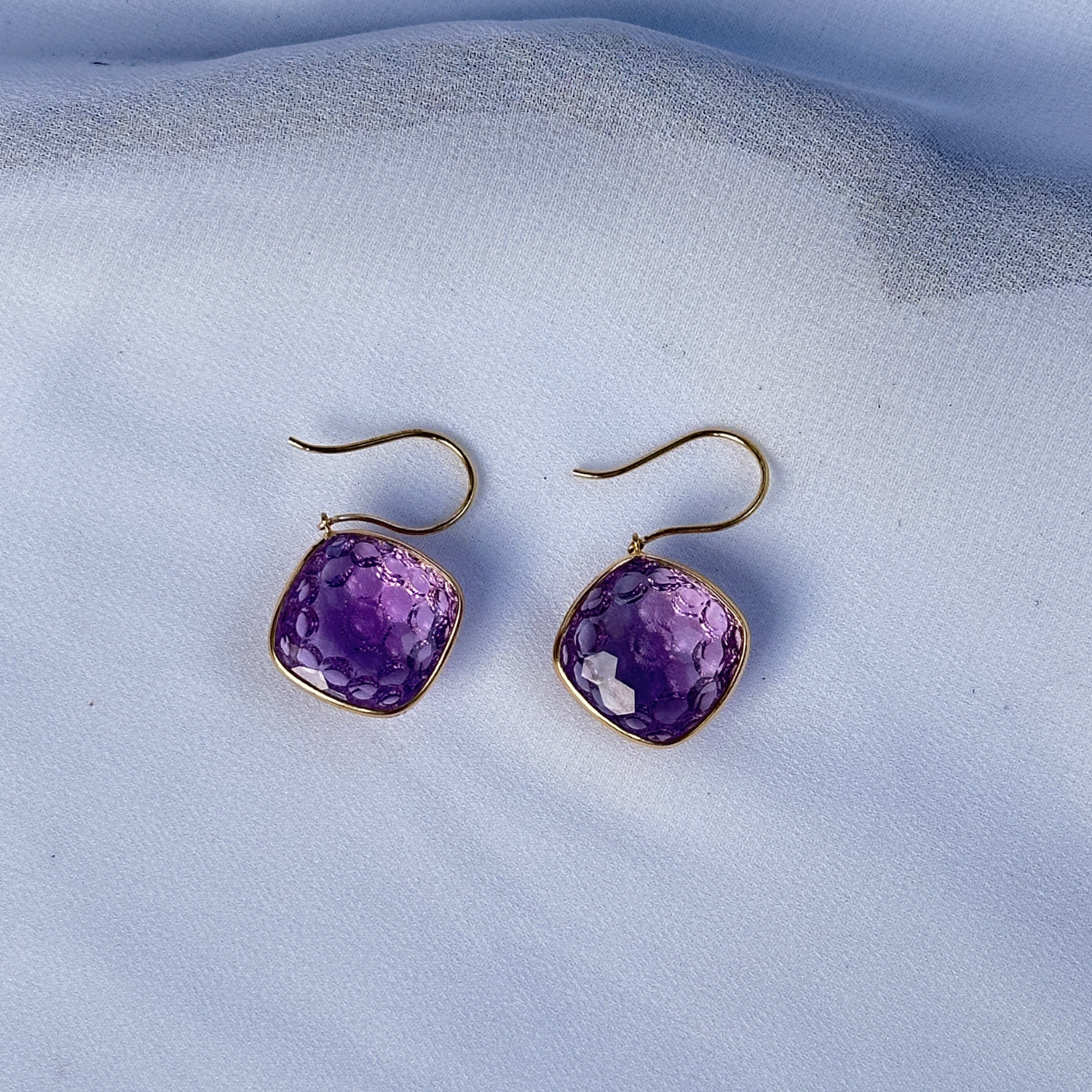 Amethyst 18K Gold Earrings