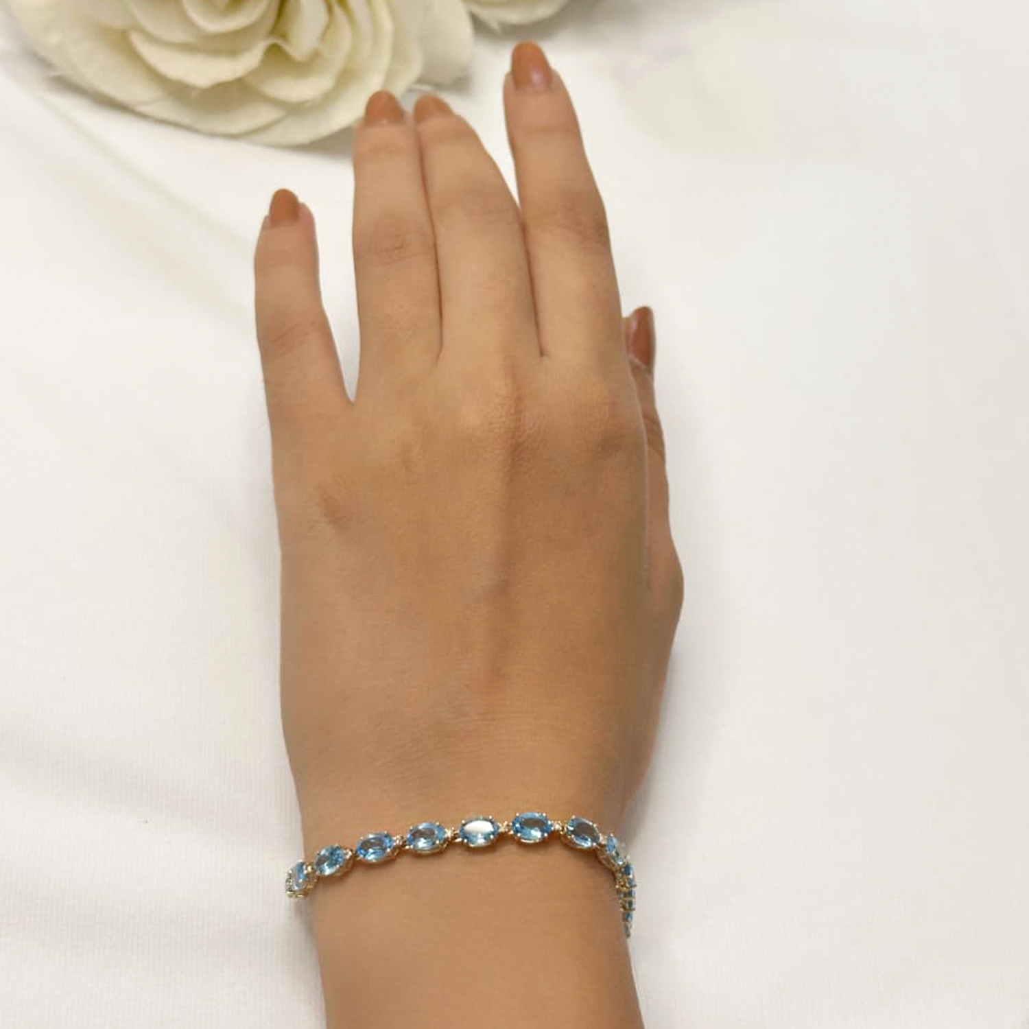 Jin Blue Topaz & Diamond Bracelet