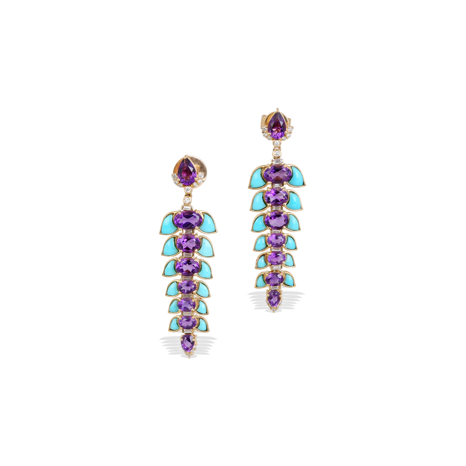 Iro Turquoise & Amethyst Earrings