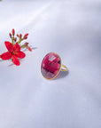 Garnet 18K Gold Ring