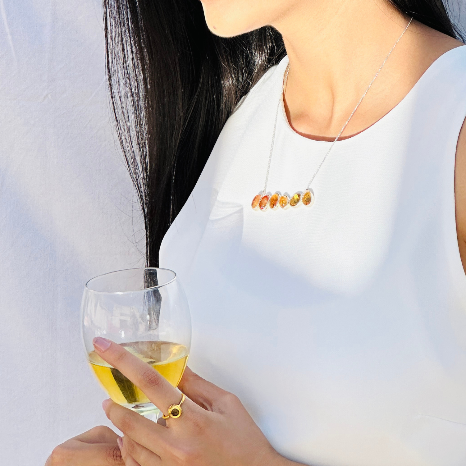 Abel Citrine Silver 925 Necklace