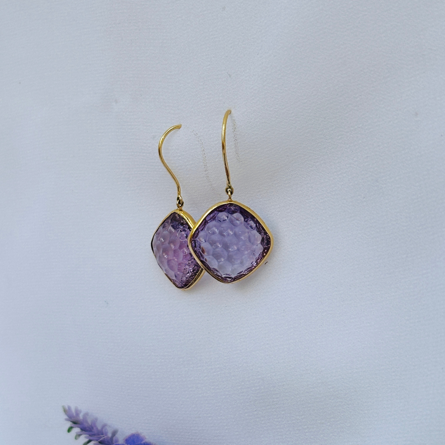 Amethyst 18K Gold Earrings
