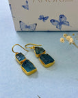 Kisha Aquamarine 18k Gold Plated Silver 925 Earrings