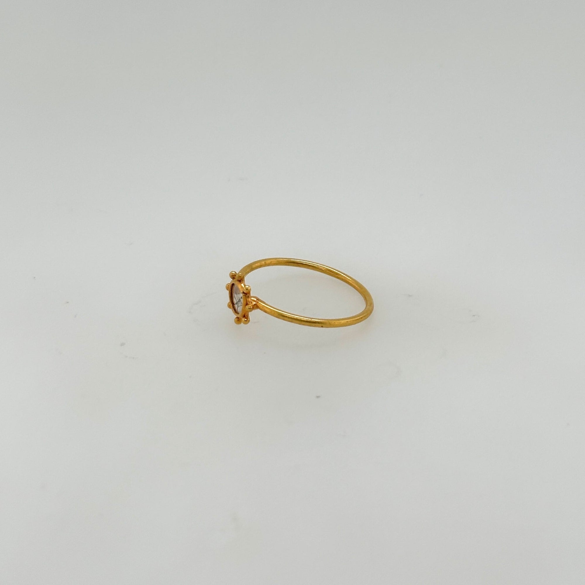 Sunnyside Diamond Polki Gold Plated Ring