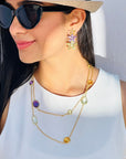Bora Bora Color stone Silver 925 Earrings