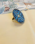 Aarna Enamel Silver 925 Ring