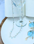 Ariel Aquamarine 18k Gold Plated Silver 925 Necklace