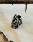 Aura Traditional Amethyst Silver 925 Ring