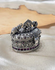 Silver 925 Ganesha\Ganpati Devotional Box Openable Artifact