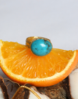 Juno Turquoise Gold Plated Silver 925 Ring