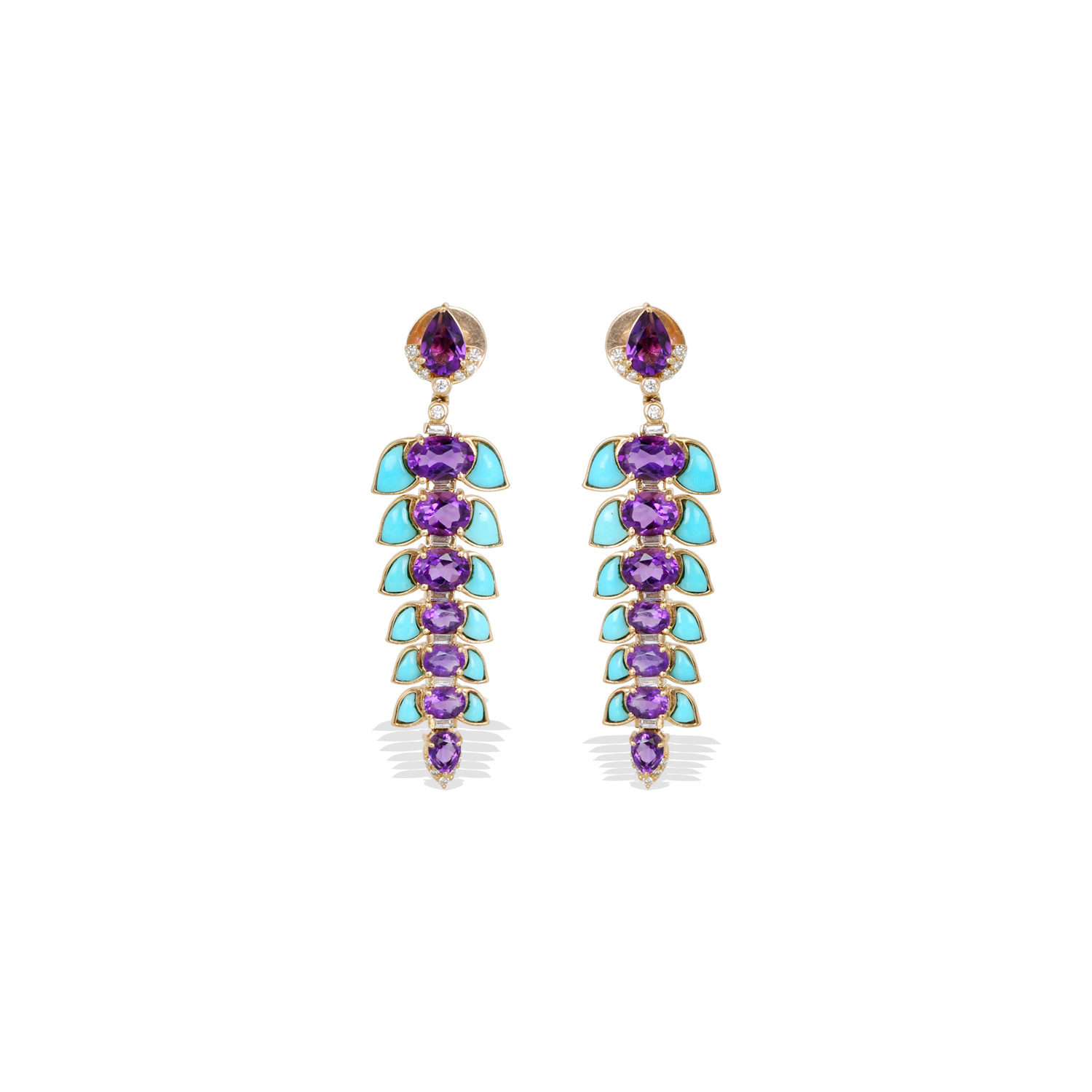 Iro Turquoise & Amethyst Earrings