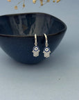 Hamsa Hand & Evil Eye Silver 925 Earrings